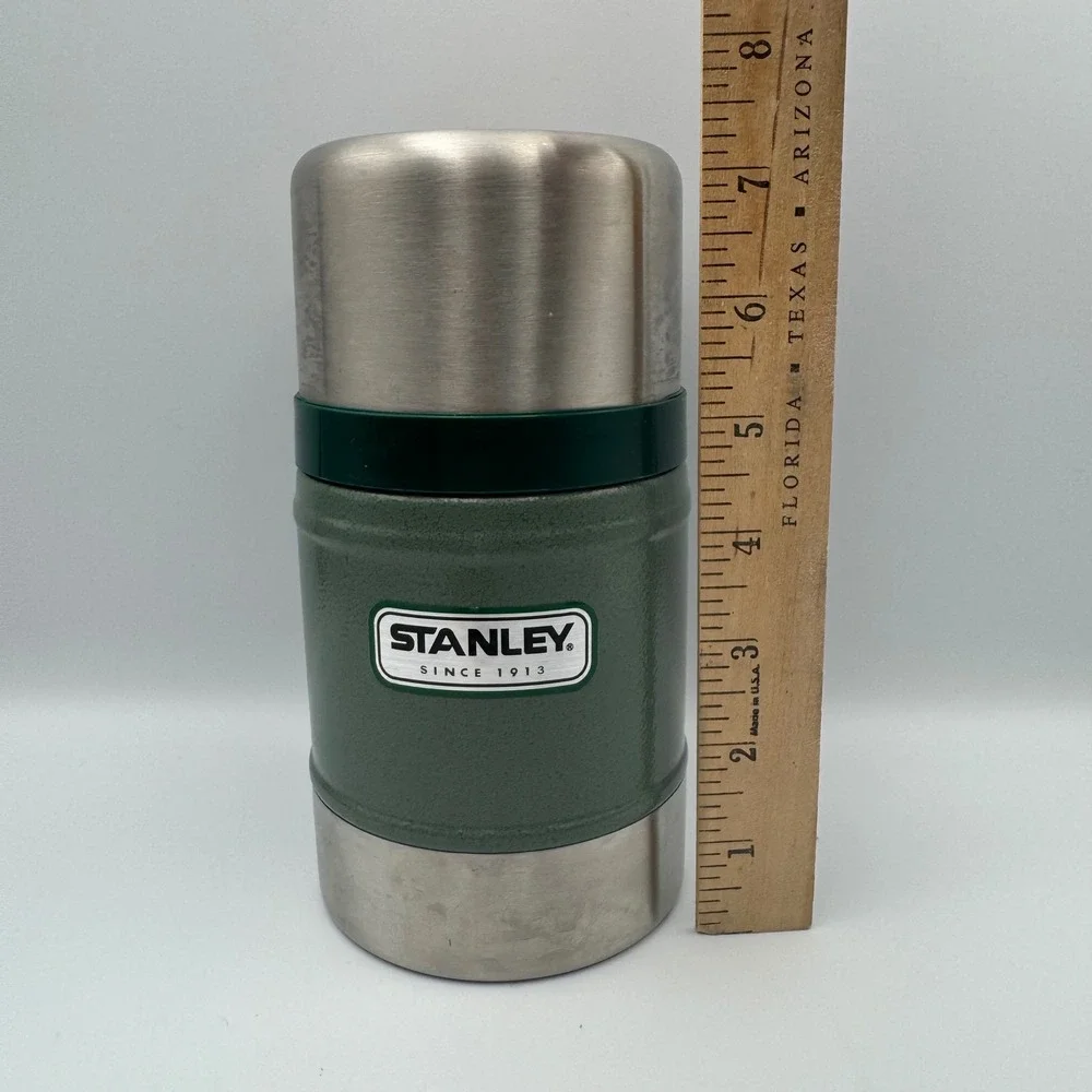 Stanley Adventure Vacuum Food Jar 17oz .5L Hammertone Green Stainless Steel - Picture 2 of 5